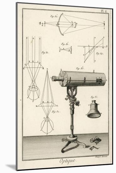 An Optique Telescope-Benard-Mounted Art Print