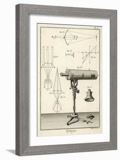 An Optique Telescope-Benard-Framed Premium Giclee Print