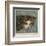 An Orange and Black Cat Looks Through a Broken Windowpane-null-Framed Art Print