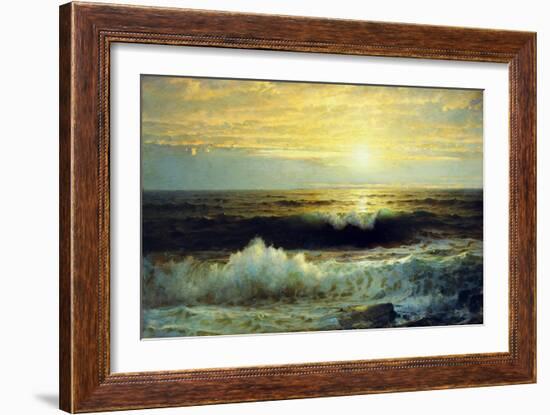 An Orange Sunset Waning Low. 1897-William Trost Richards-Framed Premium Giclee Print