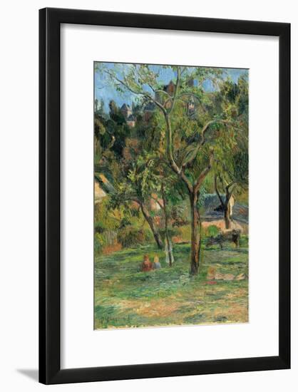 An Orchard under the Church of Bihorel, 1884-Paul Gauguin-Framed Giclee Print