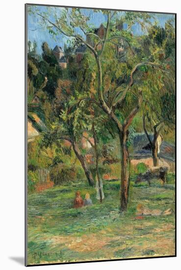 An Orchard under the Church of Bihorel, 1884-Paul Gauguin-Mounted Giclee Print
