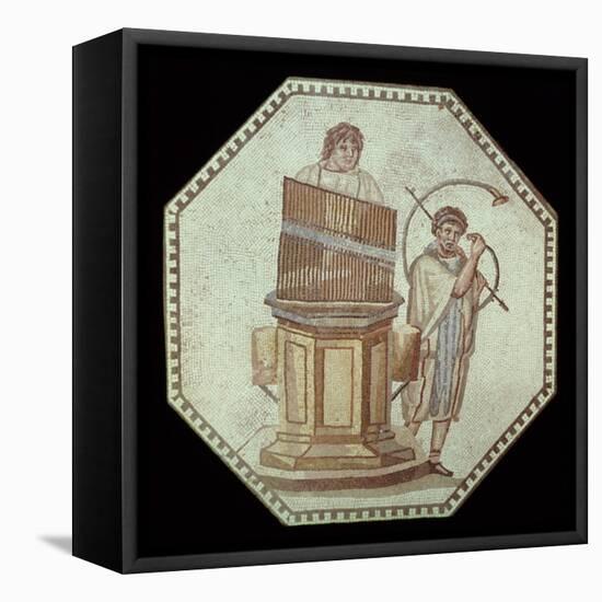 An Organist and a Horn Player Entertain at a Gladiator Match-null-Framed Premier Image Canvas