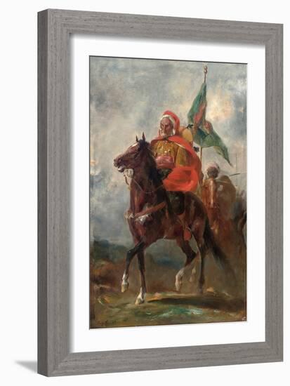 An Orientalist Chieftain on Horseback, 1863-Eugene Fromentin-Framed Giclee Print