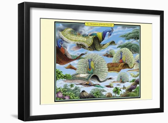 An Orientation of Persian Peacocks-Richard Kelly-Framed Art Print