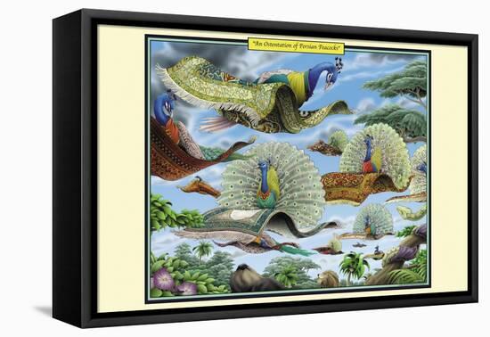 An Orientation of Persian Peacocks-Richard Kelly-Framed Stretched Canvas