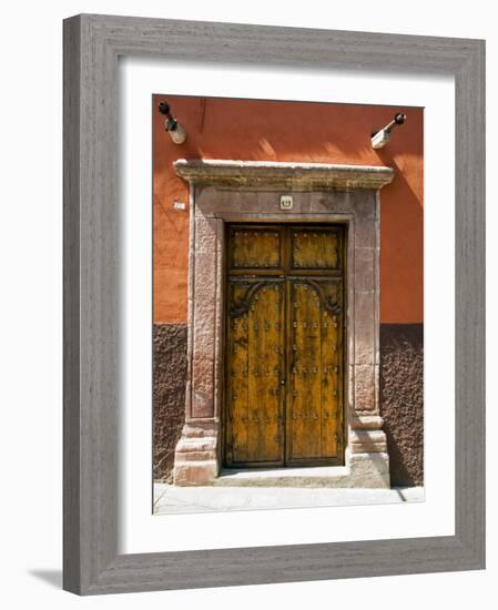 An Ornate Door, San Miguel, Guanajuato State, Mexico-Julie Eggers-Framed Photographic Print