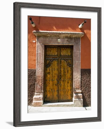 An Ornate Door, San Miguel, Guanajuato State, Mexico-Julie Eggers-Framed Photographic Print