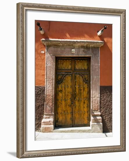 An Ornate Door, San Miguel, Guanajuato State, Mexico-Julie Eggers-Framed Photographic Print