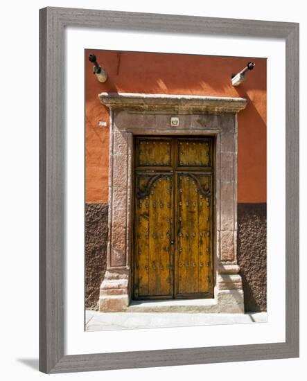 An Ornate Door, San Miguel, Guanajuato State, Mexico-Julie Eggers-Framed Photographic Print