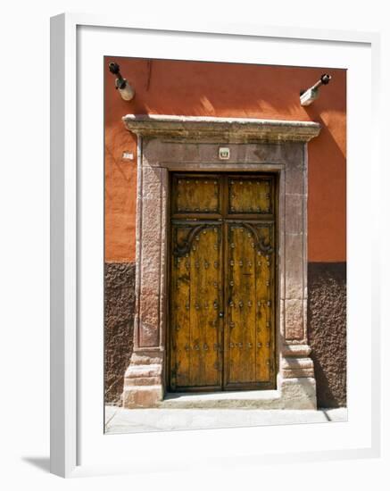 An Ornate Door, San Miguel, Guanajuato State, Mexico-Julie Eggers-Framed Photographic Print