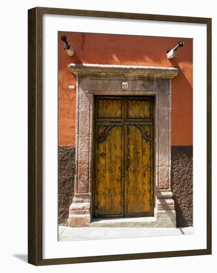 An Ornate Door, San Miguel, Guanajuato State, Mexico-Julie Eggers-Framed Photographic Print