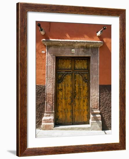 An Ornate Door, San Miguel, Guanajuato State, Mexico-Julie Eggers-Framed Photographic Print