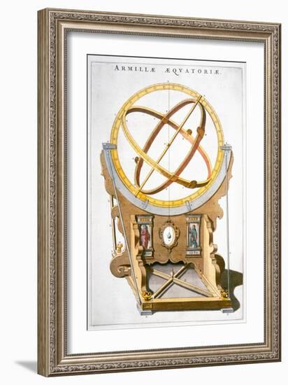 An orrery designed by the Danish astronomer Tycho Brahe, c1630-Joan Blaeu-Framed Giclee Print