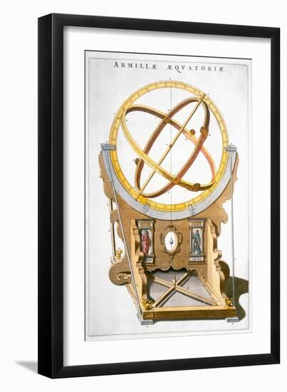 An orrery designed by the Danish astronomer Tycho Brahe, c1630-Joan Blaeu-Framed Giclee Print