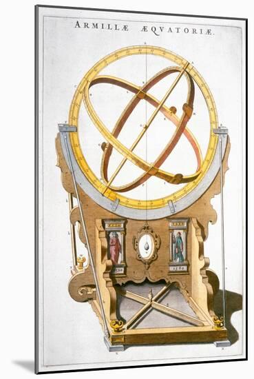 An orrery designed by the Danish astronomer Tycho Brahe, c1630-Joan Blaeu-Mounted Giclee Print