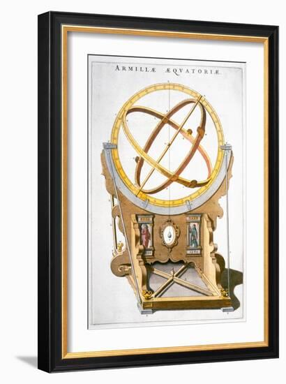 An orrery designed by the Danish astronomer Tycho Brahe, c1630-Joan Blaeu-Framed Giclee Print