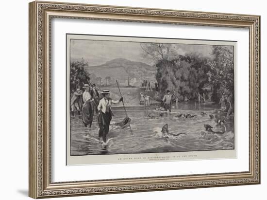 An Otter Hunt in Somersetshire, in at the Death-Robert Walker Macbeth-Framed Giclee Print