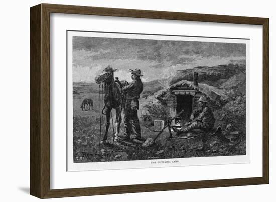 An Outlying Camp-Frederic Sackrider Remington-Framed Art Print