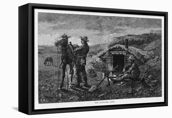 An Outlying Camp-Frederic Sackrider Remington-Framed Stretched Canvas