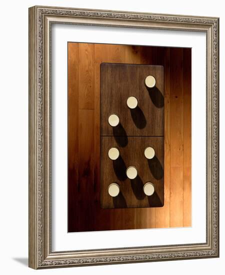 An Overhead Shot of a Table with Some Pints Placed on it to also Look Like a Domino-Eugenio Franchi-Framed Photographic Print