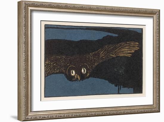 An Owl Staring at You at Night-null-Framed Art Print