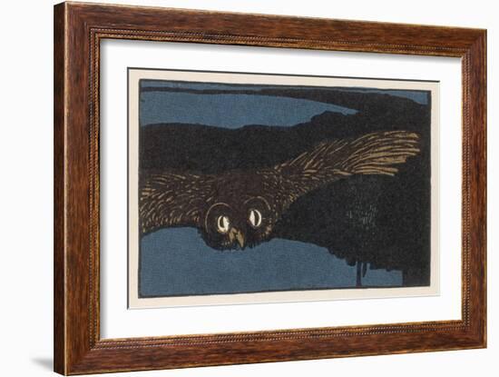 An Owl Staring at You at Night-null-Framed Art Print