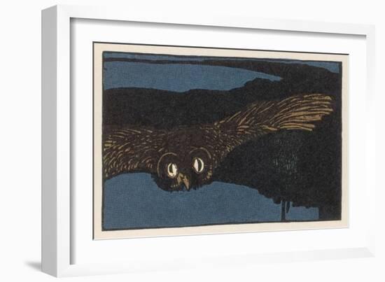 An Owl Staring at You at Night-null-Framed Art Print