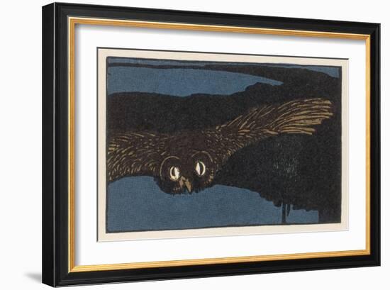 An Owl Staring at You at Night-null-Framed Art Print