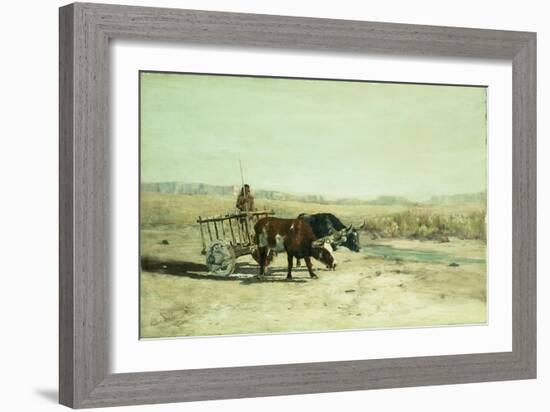 An Ox Cart in New Mexico-Charles Partridge Adams-Framed Giclee Print