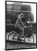 An Oxford Student on Her Bike-Henry Grant-Mounted Photographic Print