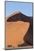 An s-curve on a tall orange-sand dune in Sossusvlei within Namib-Naukluft National Park, Namibia.-Brenda Tharp-Mounted Photographic Print