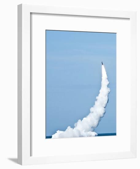 An Unarmed Trident II D5 Missile Launches from USS Nevada-Stocktrek Images-Framed Photographic Print