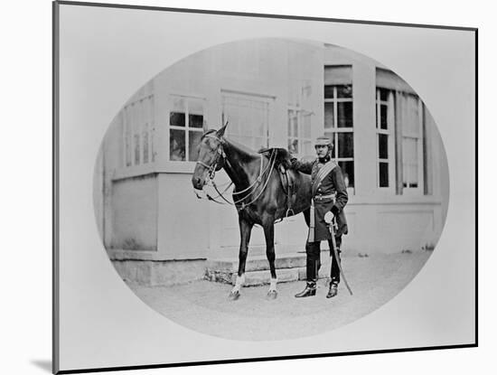 An Unidentified Cavalry Officer and His Mount, 1875-Robert French-Mounted Giclee Print