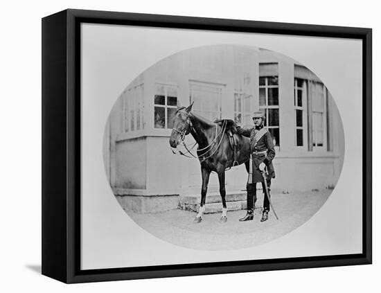 An Unidentified Cavalry Officer and His Mount, 1875-Robert French-Framed Premier Image Canvas
