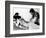 An Unidentified Japanese Tattoo Artist Works on a Woman's Backside-null-Framed Photographic Print