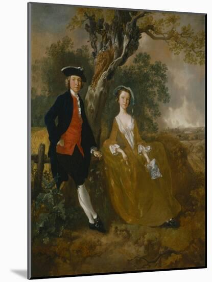 An Unknown Couple in a Landscape-Thomas Gainsborough-Mounted Giclee Print