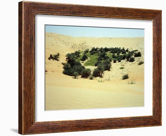 An untended oasis at the "Rub 'al-Khali", the Empty Quarter-Werner Forman-Framed Giclee Print