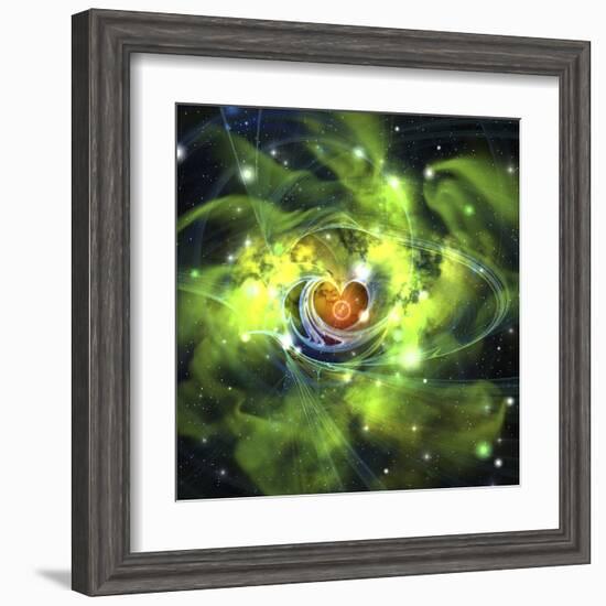 An Unusual Nebula in the Cosmos Has a Heart at its Center-null-Framed Art Print