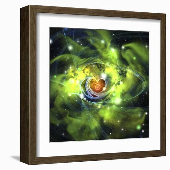 An Unusual Nebula in the Cosmos Has a Heart at its Center-null-Framed Art Print