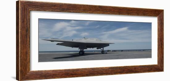 An X-47B Unmanned Combat Air System Launches from USS George H.W. Bush-null-Framed Photographic Print