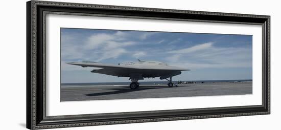 An X-47B Unmanned Combat Air System Launches from USS George H.W. Bush-null-Framed Photographic Print