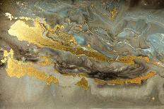 Marble Abstract Acrylic Background. Nature Green Marbling Artwork Texture. Golden Glitter.-Ana Babii-Art Print