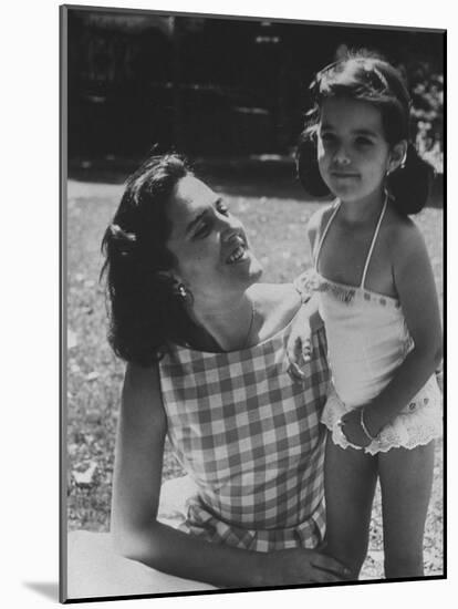 Ana Belen in Garden with Mother Carmen Ordonez-Loomis Dean-Mounted Photographic Print