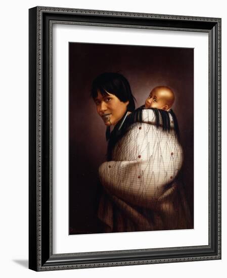 Ana Rupene and Child-Gottfried Lindauer-Framed Giclee Print