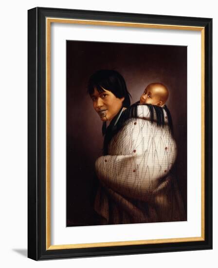 Ana Rupene and Child-Gottfried Lindauer-Framed Giclee Print