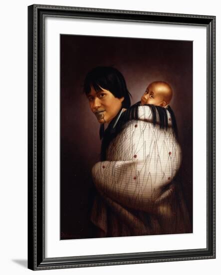 Ana Rupene and Child-Gottfried Lindauer-Framed Giclee Print