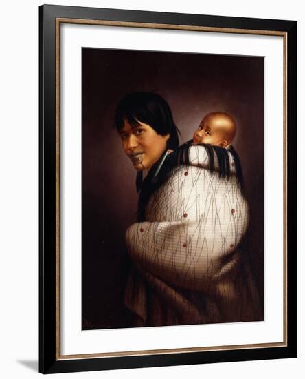 Ana Rupene and Child-Gottfried Lindauer-Framed Giclee Print