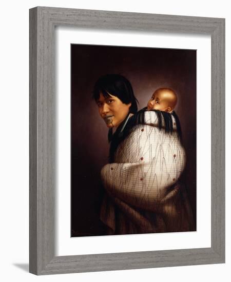 Ana Rupene and Child-Gottfried Lindauer-Framed Giclee Print