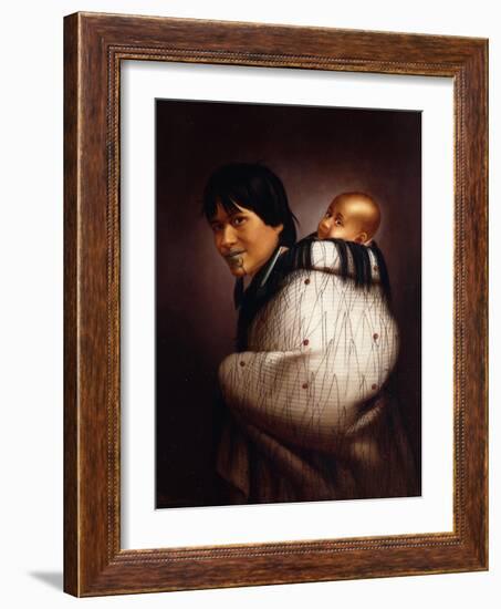 Ana Rupene and Child-Gottfried Lindauer-Framed Giclee Print